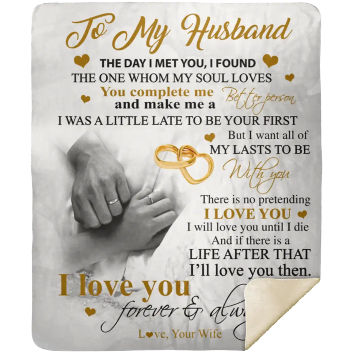 To My Husband White Blanket