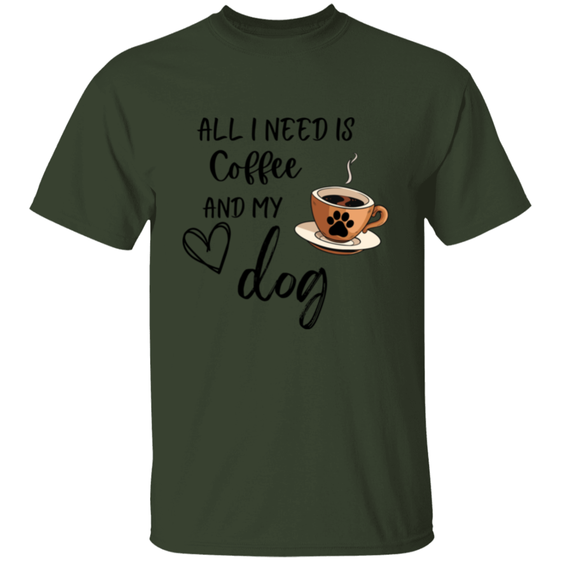 All I Need is Coffee and My Dog Adult T-shirt Men/Women