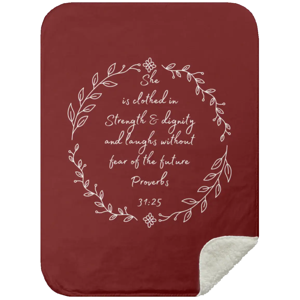 Strength and Dignity Premium Sherpa Blanket (Baby) 30x40