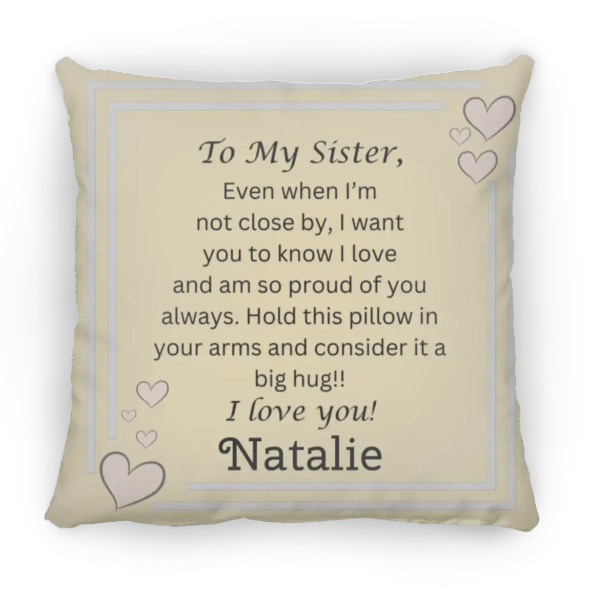 Sister Personalized - Medium Square Pillow