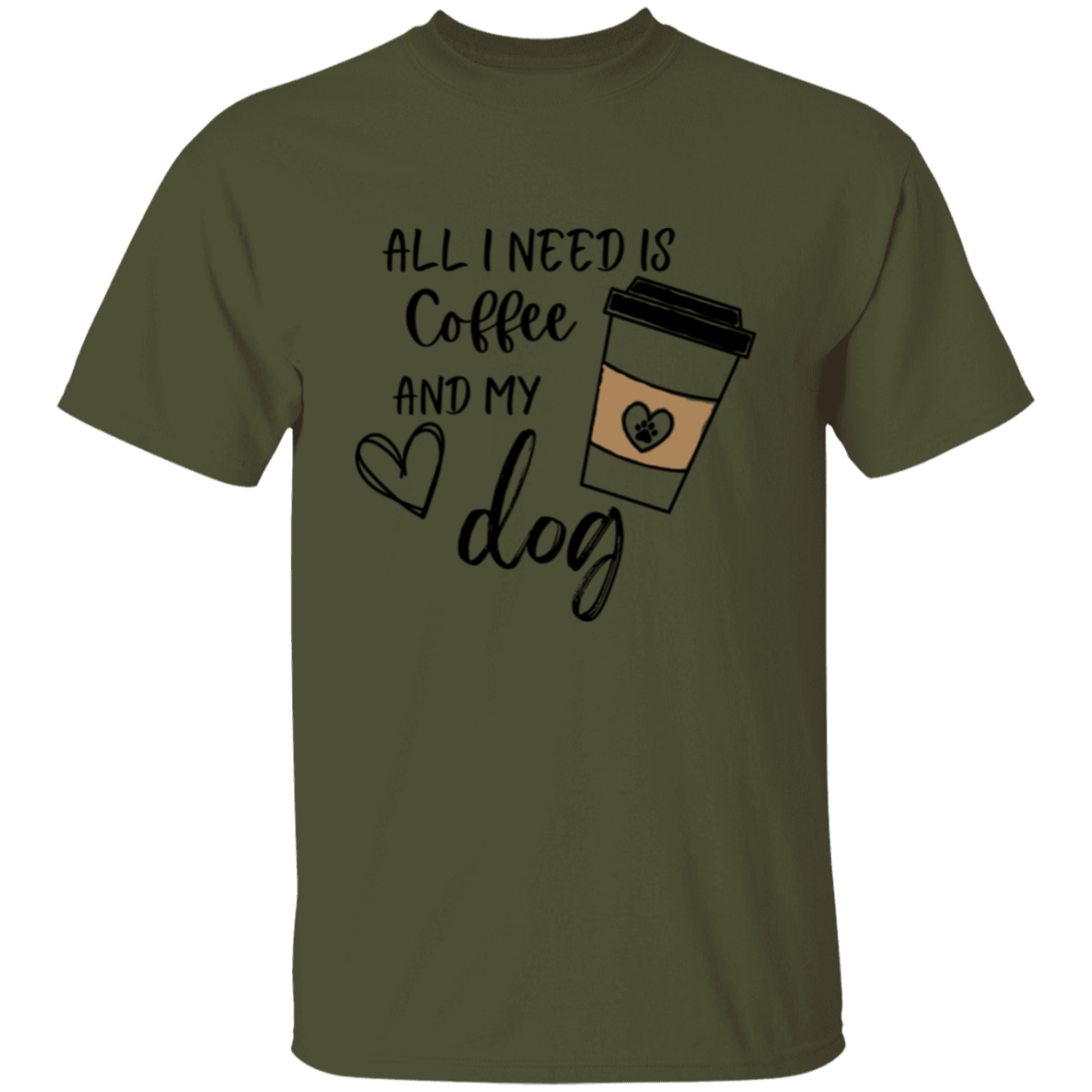 All I need is Coffee and My Dog Adult T-shirt Men/Women