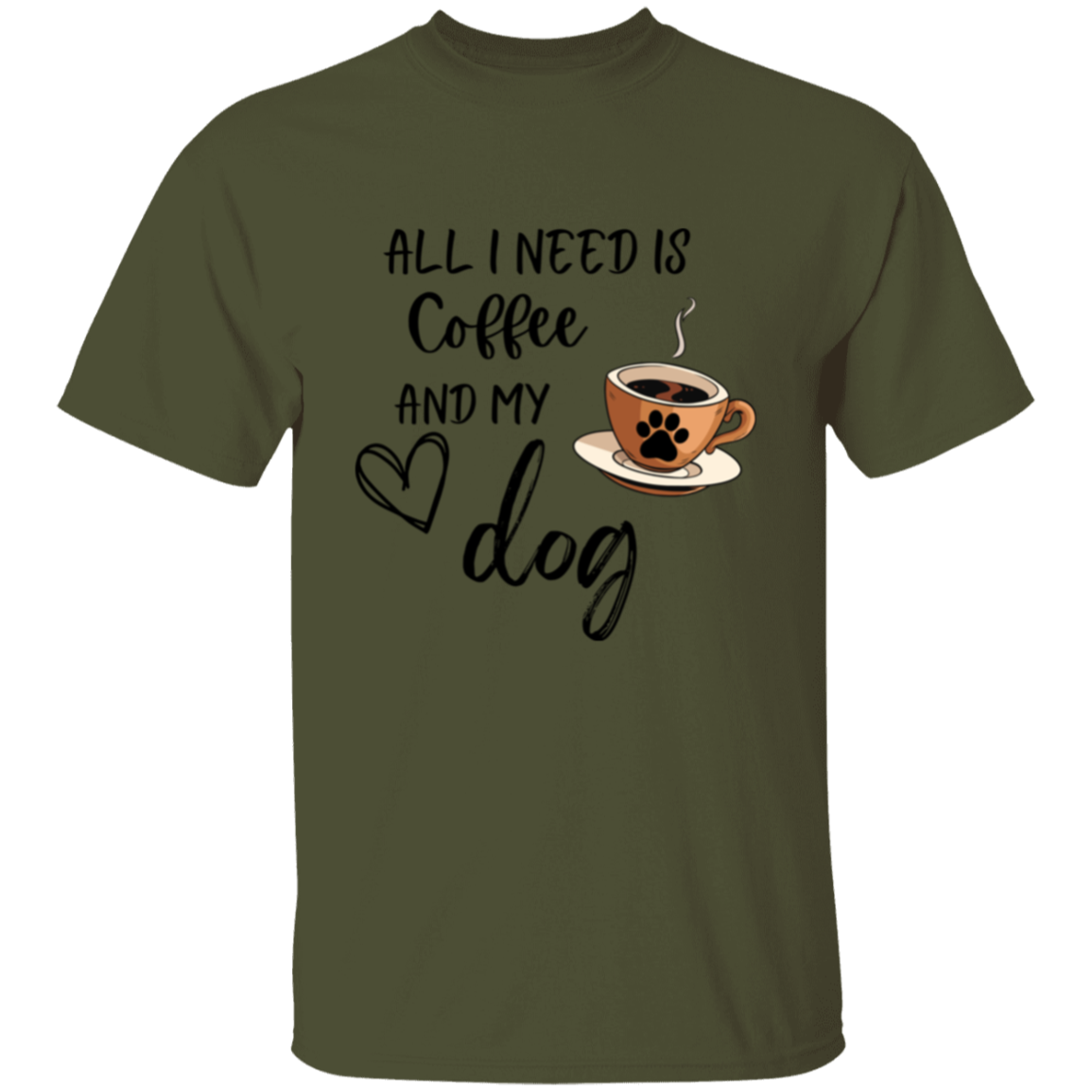 All I Need is Coffee and My Dog Adult T-shirt Men/Women