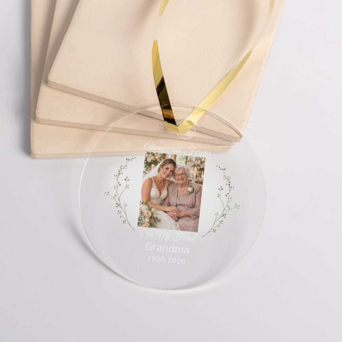Personalized Memorial Clear Acrylic Ornament