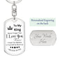 To My King Tag Keychain