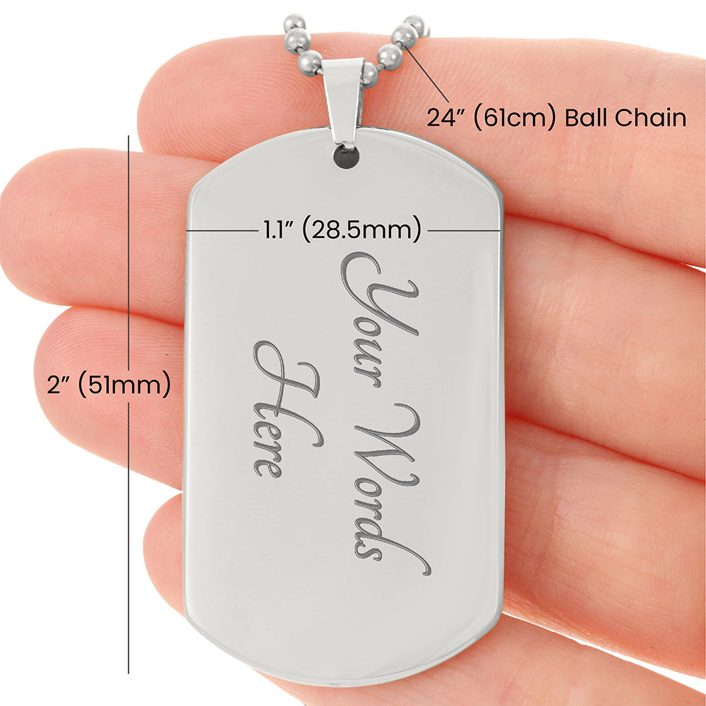 Son From Dad- Old Lion Dog Tag