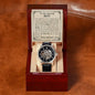 TO OUR AMAZING SON | Men's Openwork Watch | Tan Card