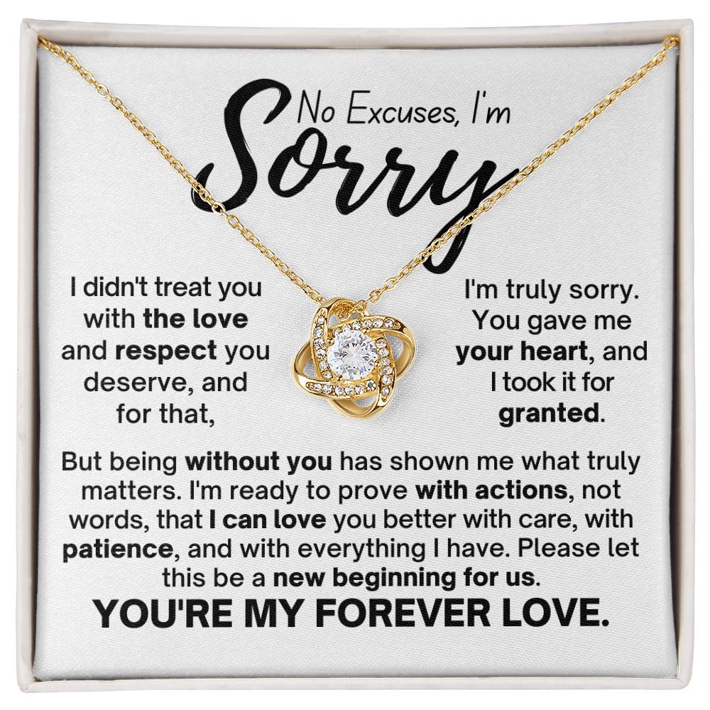 No Excuses Love Knot Necklace