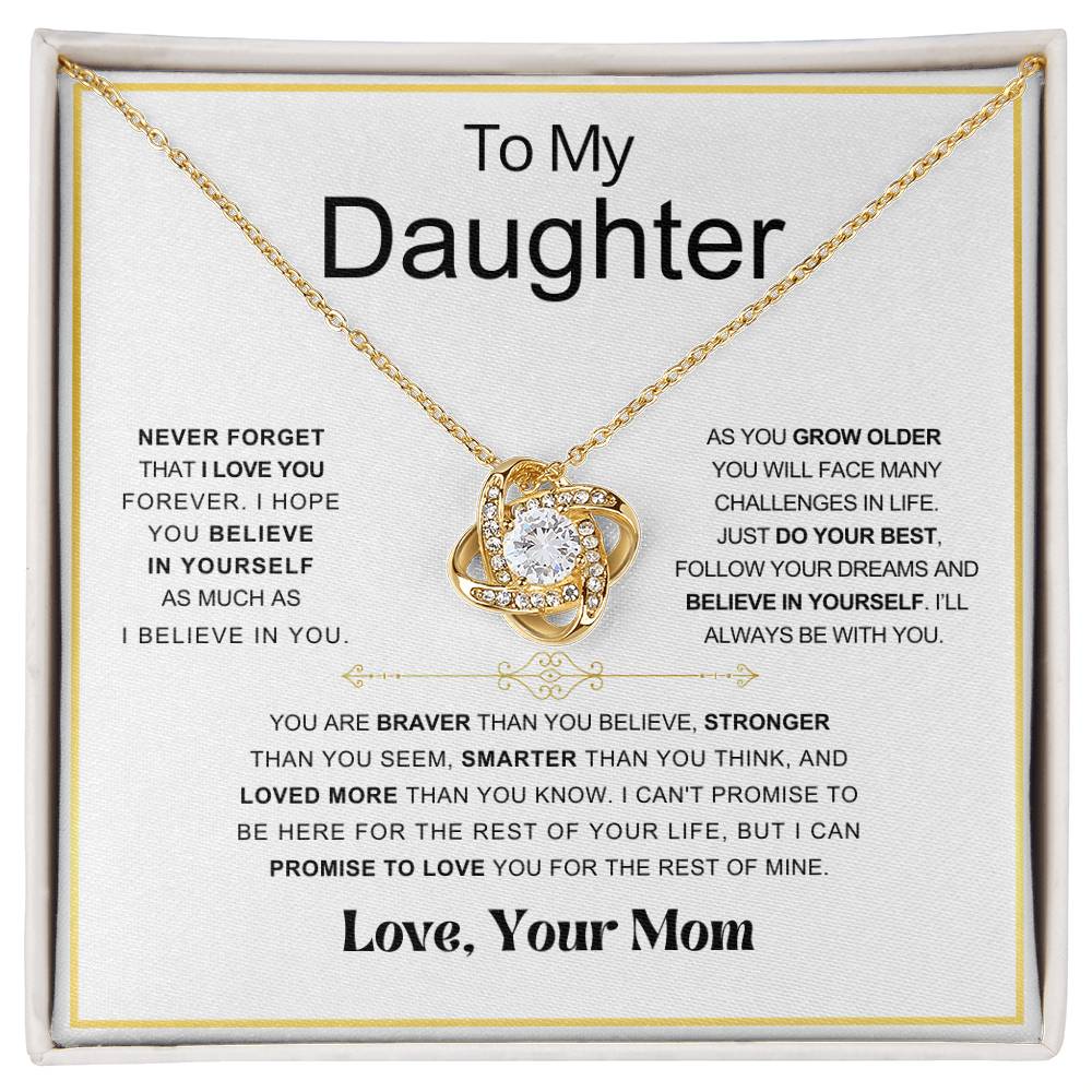 Daughter Braver Love Knot Mom