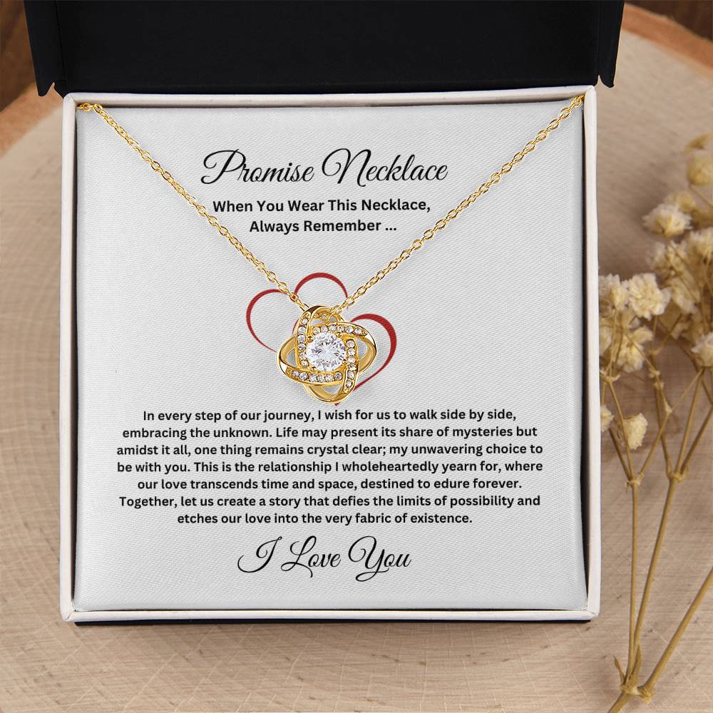 Promise Necklace White | Love knot necklace