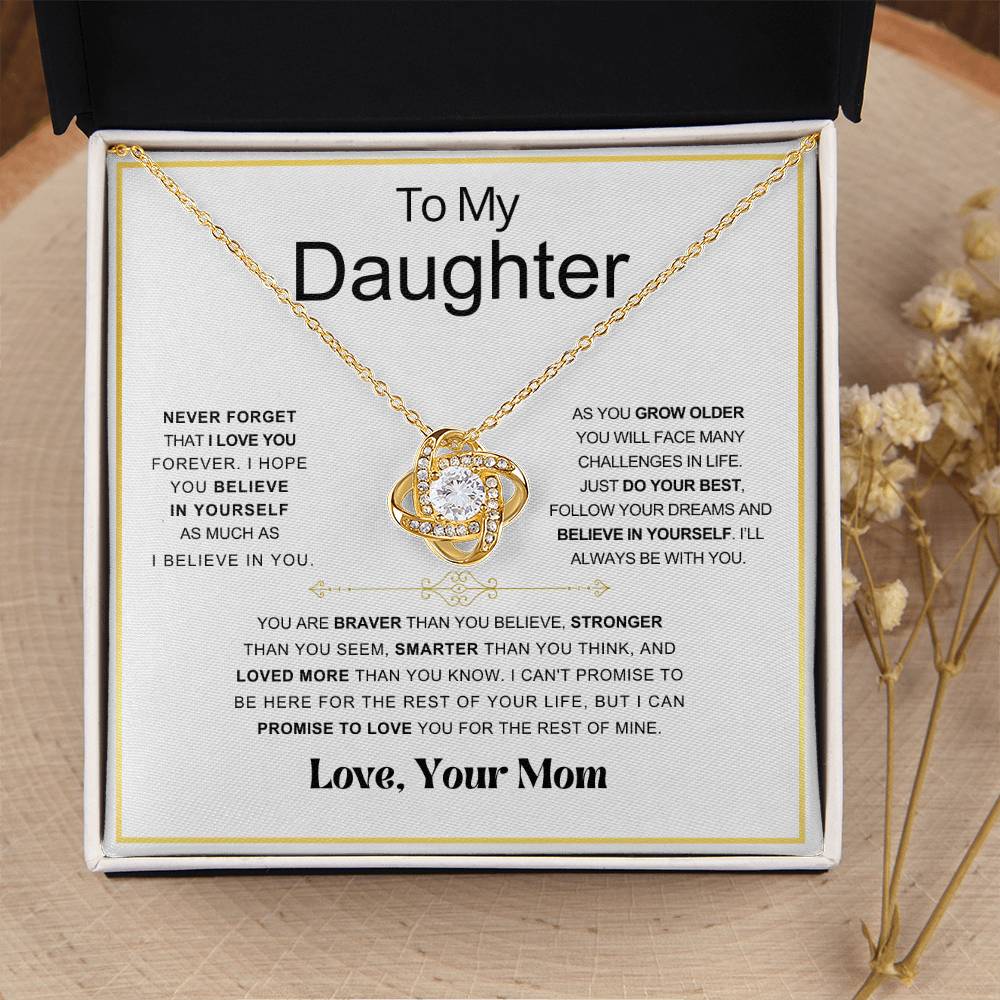 Daughter Braver Love Knot Mom