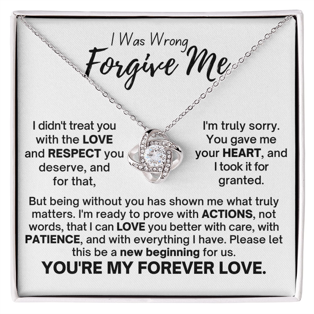 Forgive Me Love Knot Necklace