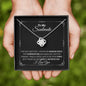 TO MY SOULMATE | Love Knot Necklace | Yellow and White Gold