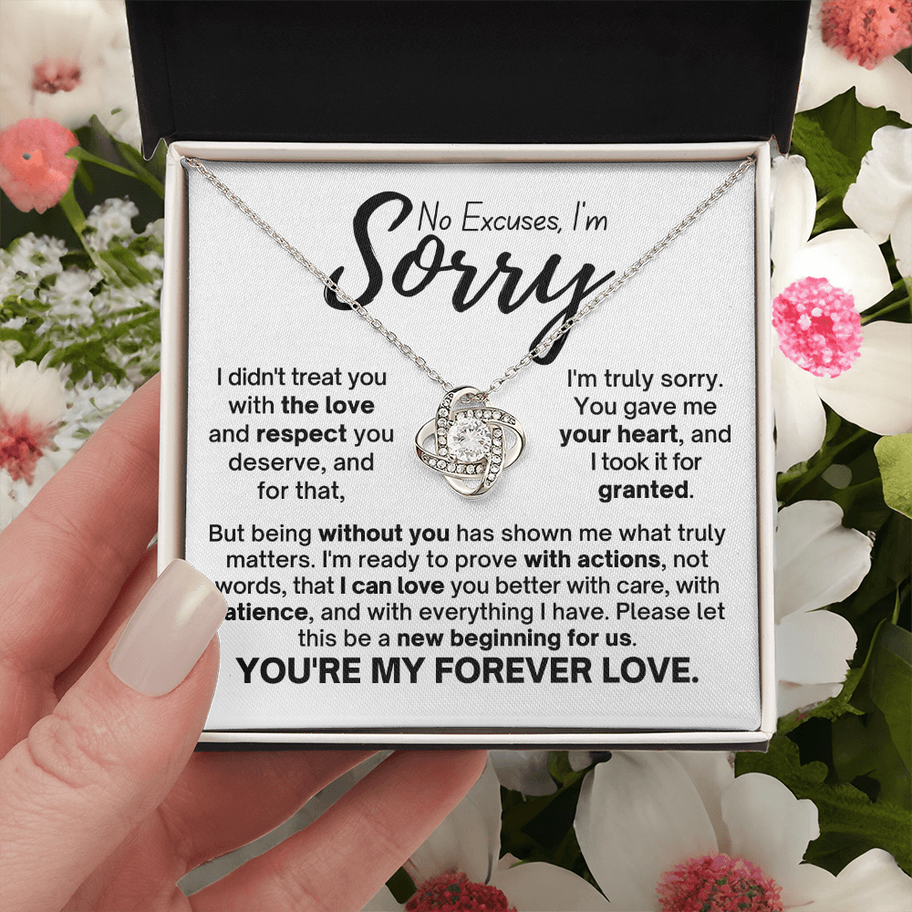 No Excuses Love Knot Necklace