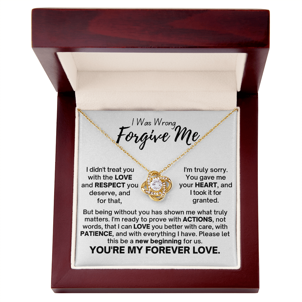 Forgive Me Love Knot Necklace