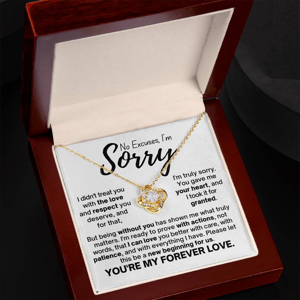 No Excuses Love Knot Necklace