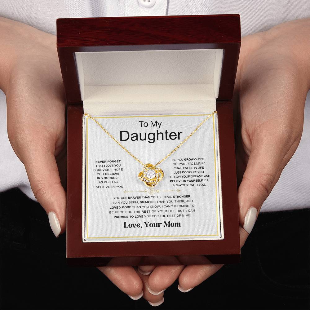 Daughter Braver Love Knot Mom