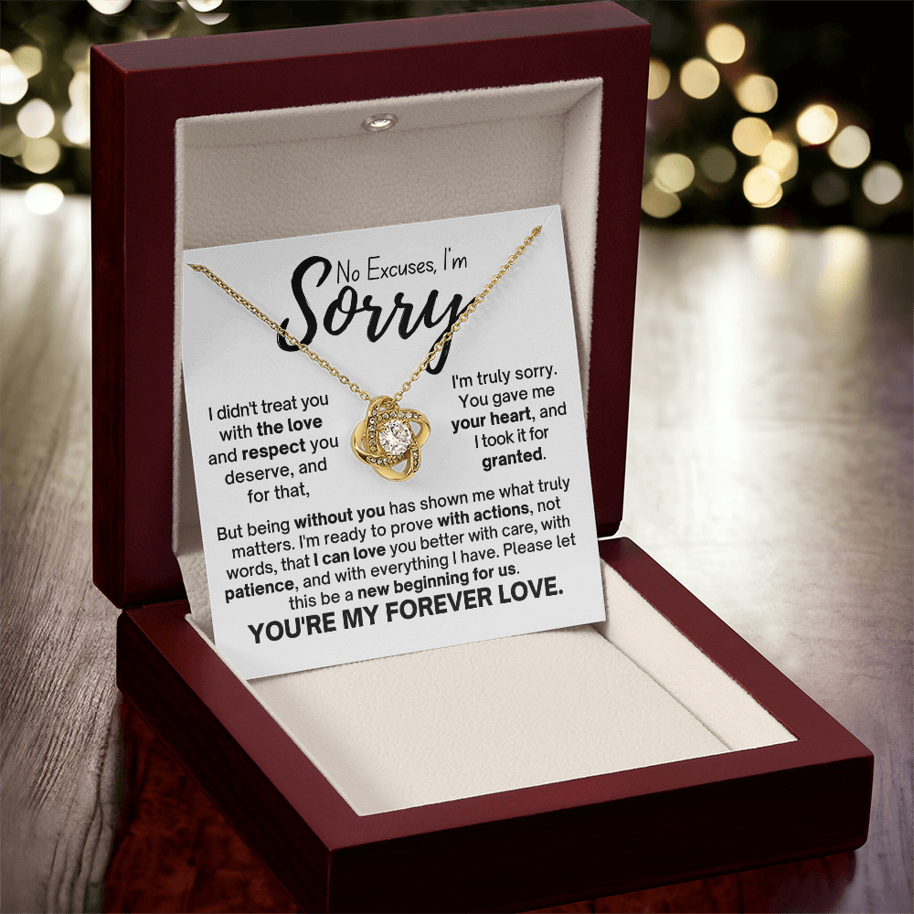 No Excuses Love Knot Necklace