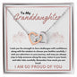 Granddaughter Strength Necklace | Interlocking Hearts Necklace