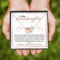 Granddaughter Strength Necklace | Interlocking Hearts Necklace
