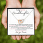 Granddaughter Rain | Double Heart Necklace
