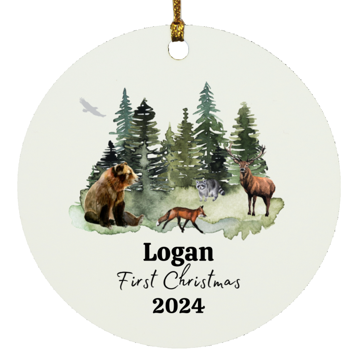 First Christmas- Personalized Woodland