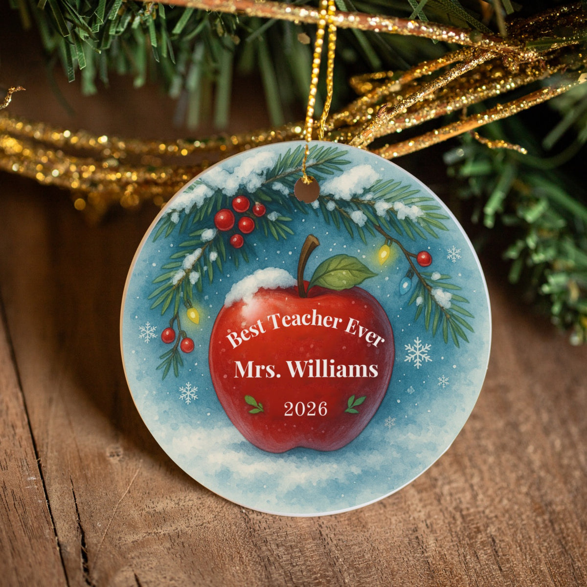 White Ceramic Ornament with Gift Box