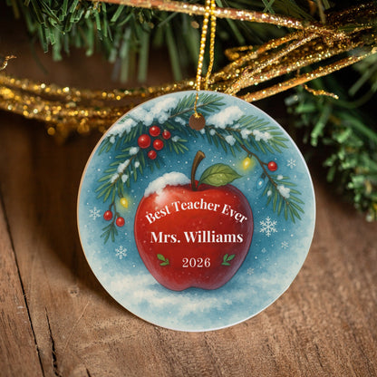 White Ceramic Ornament with Gift Box