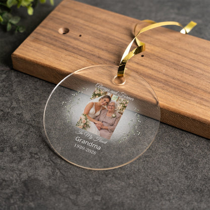 Personalized Memorial Clear Acrylic Ornament
