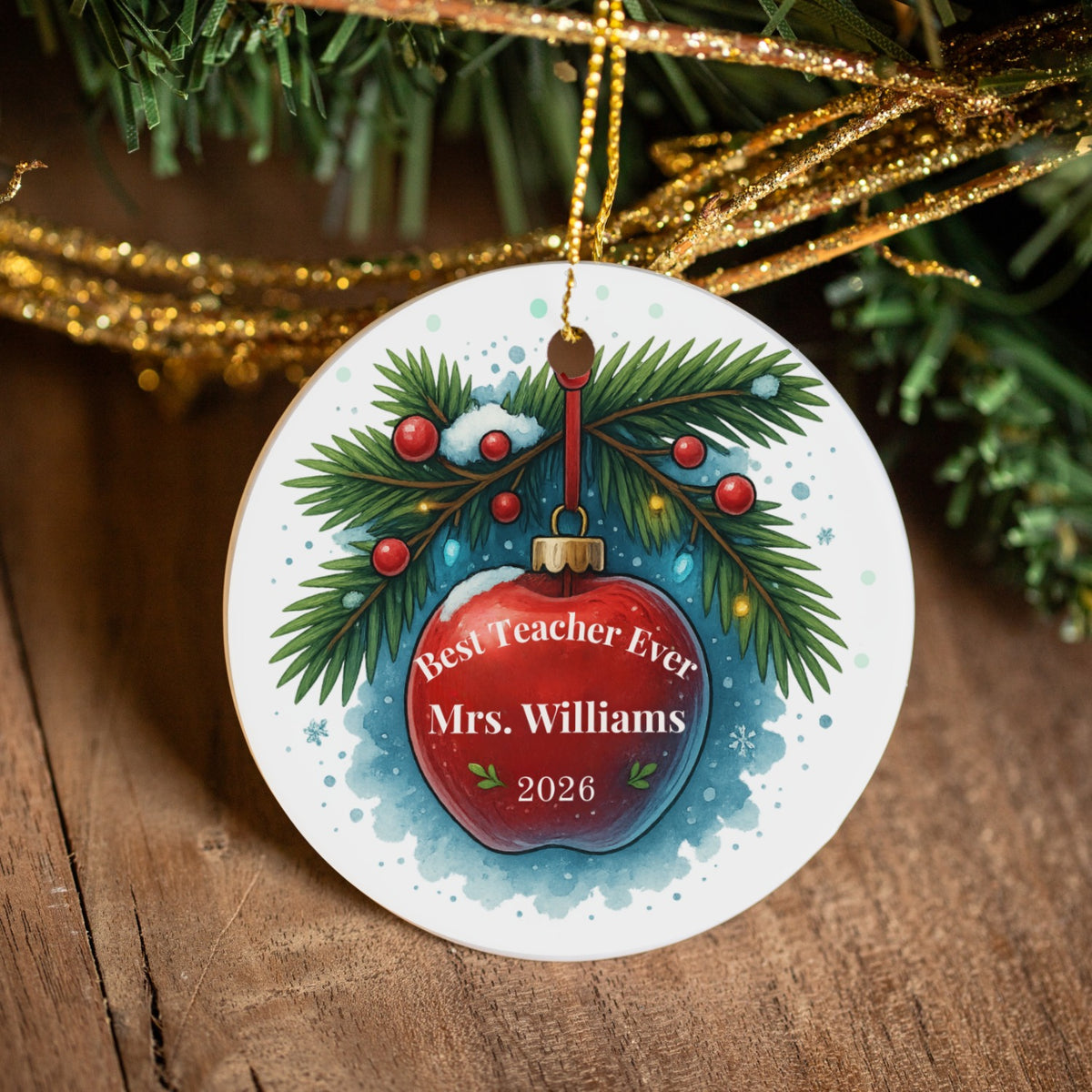 White Ceramic Ornament with Gift Box