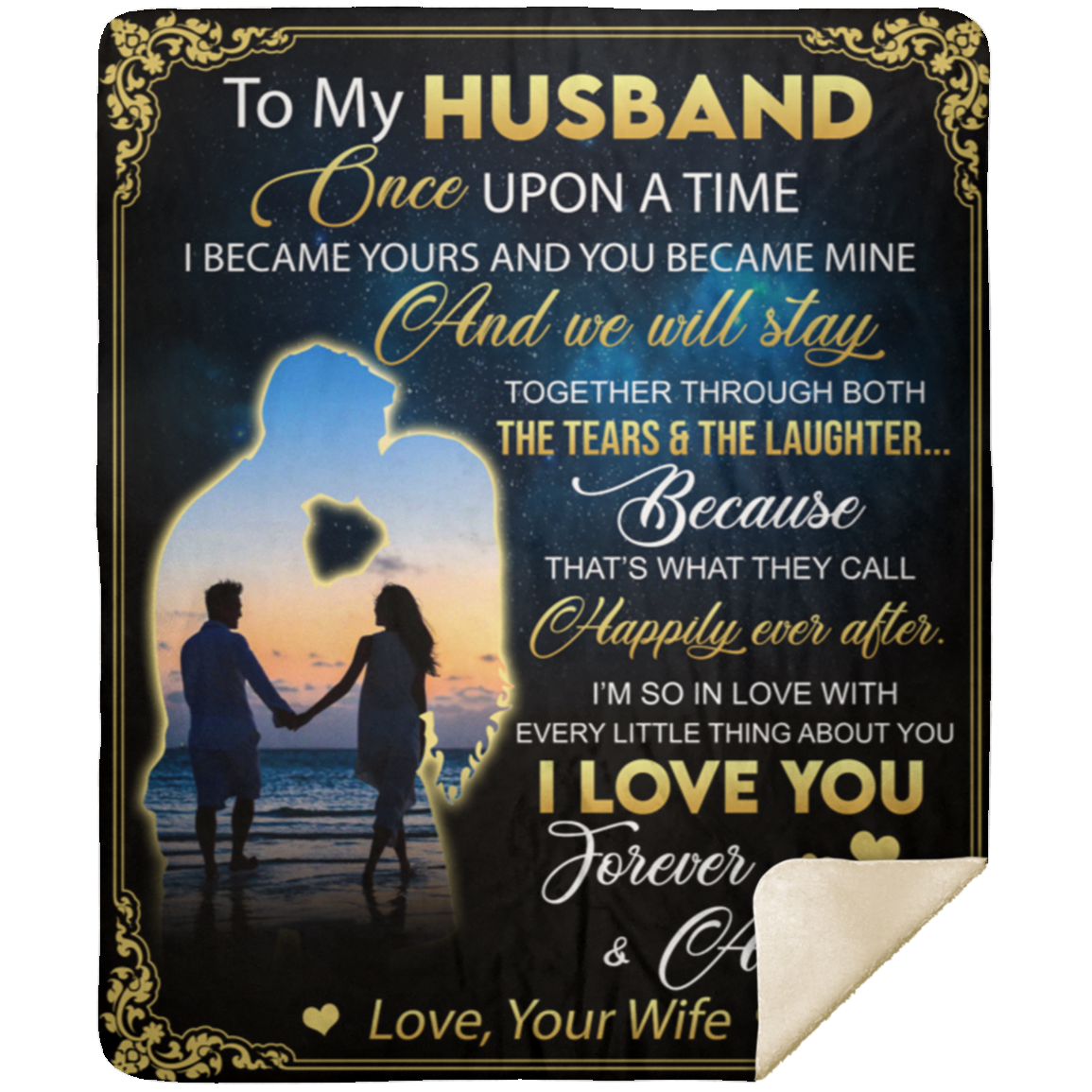 To My Husband Blue Blanket