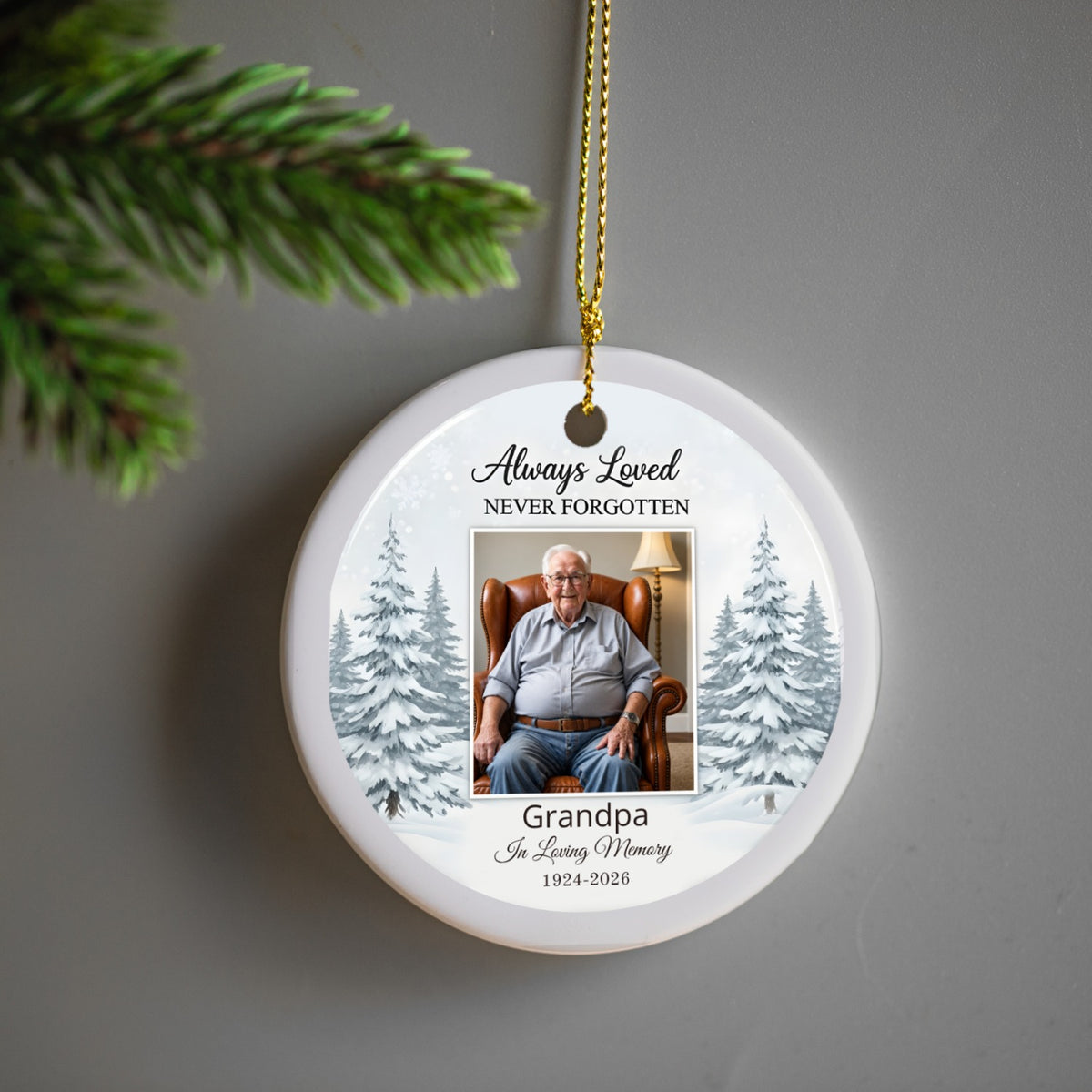 White Ceramic Ornament with Gift Box