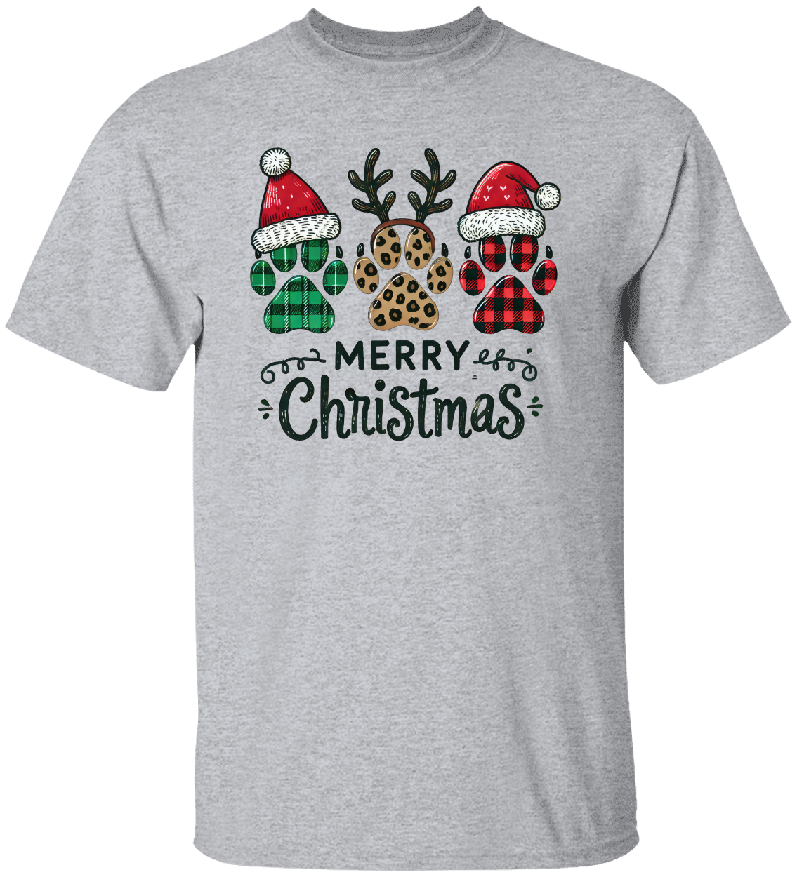 Merry Christmas Paws- Sweatshirt/T-Shirt Adult