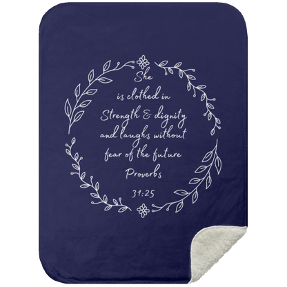 Strength and Dignity Premium Sherpa Blanket (Baby) 30x40