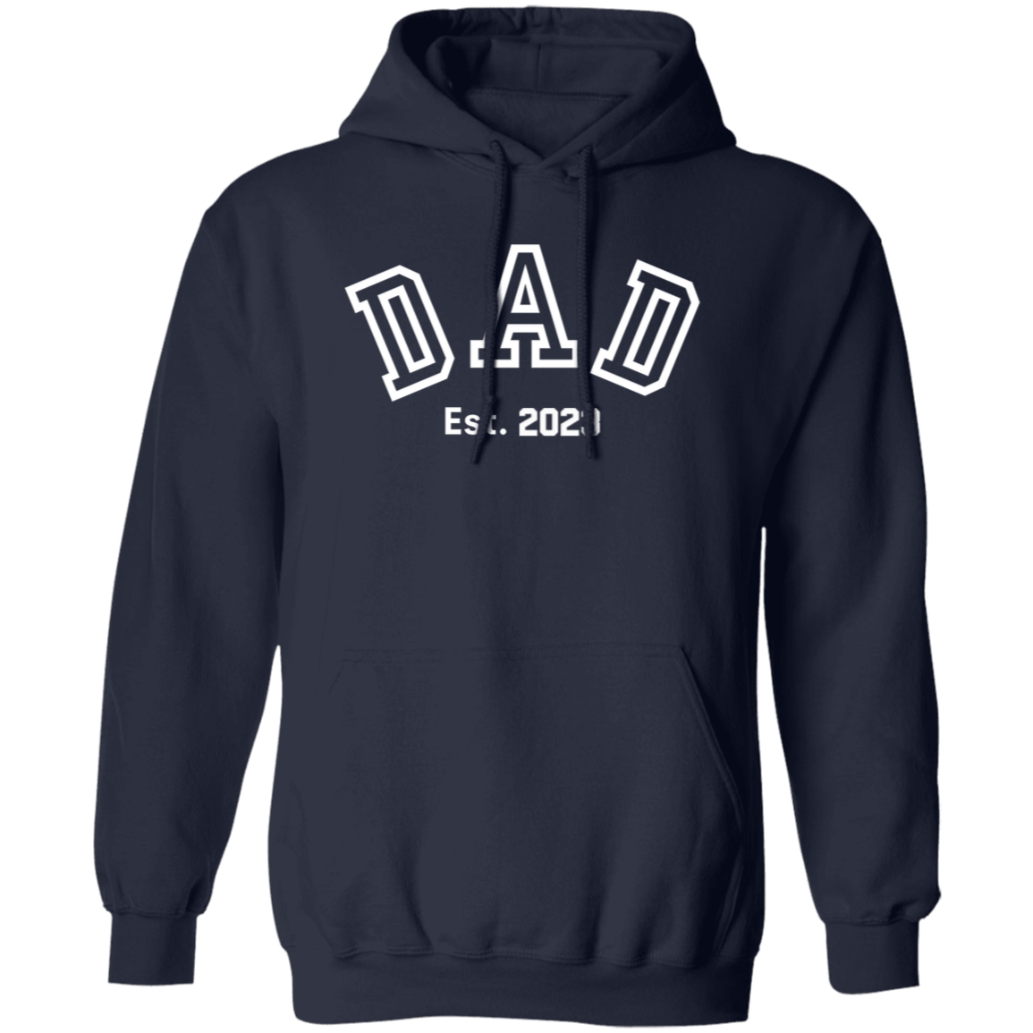 Dad Established White Letter Hoodie