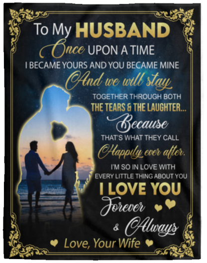 To My Husband Blue Blanket