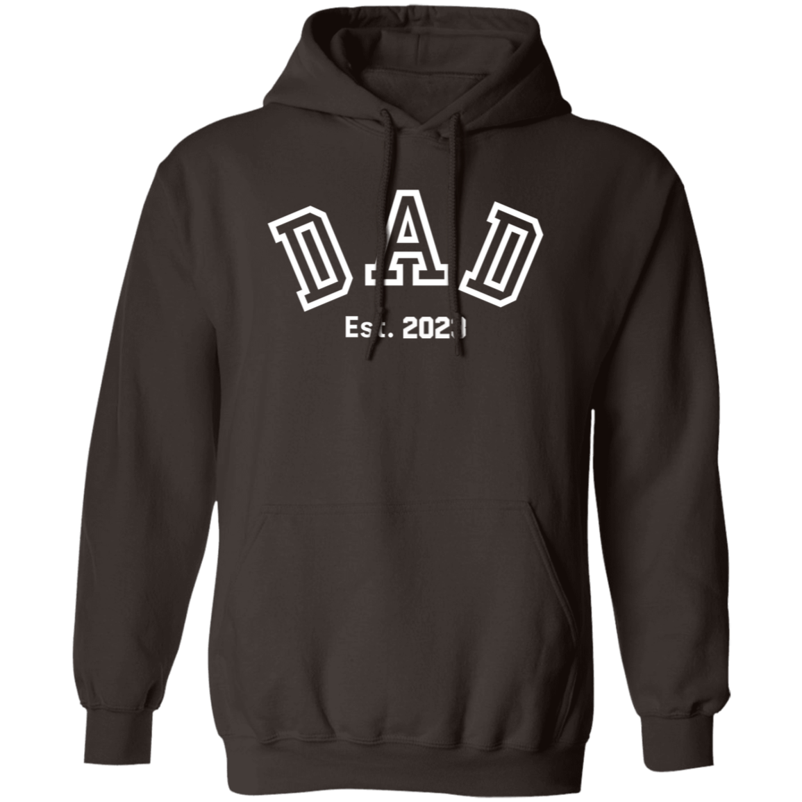 Dad Established White Letter Hoodie