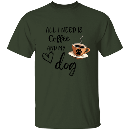 All I Need is Coffee and My Dog Adult T-shirt Men/Women
