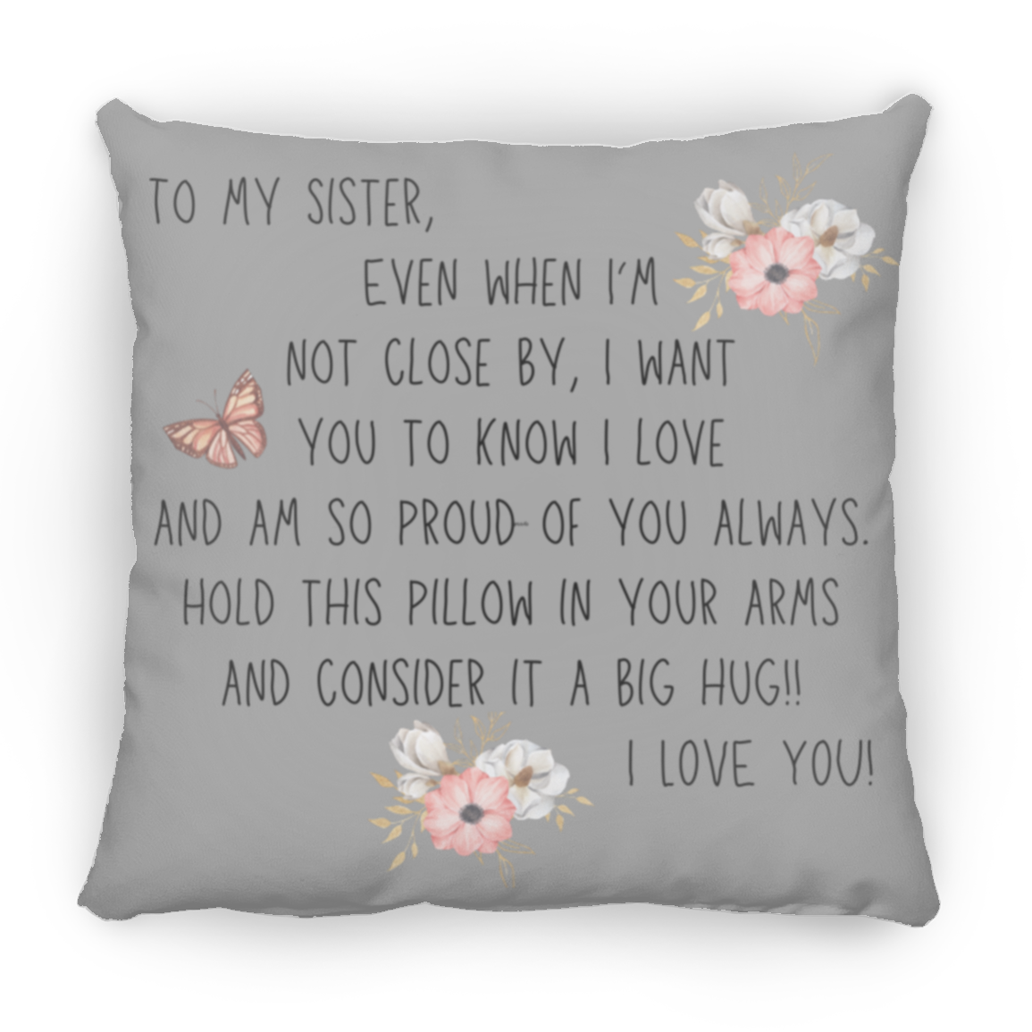 Sister Butterfly -  Medium Square Pillow