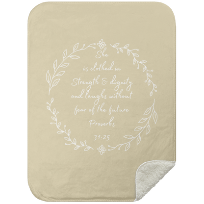 Strength and Dignity Premium Sherpa Blanket (Baby) 30x40