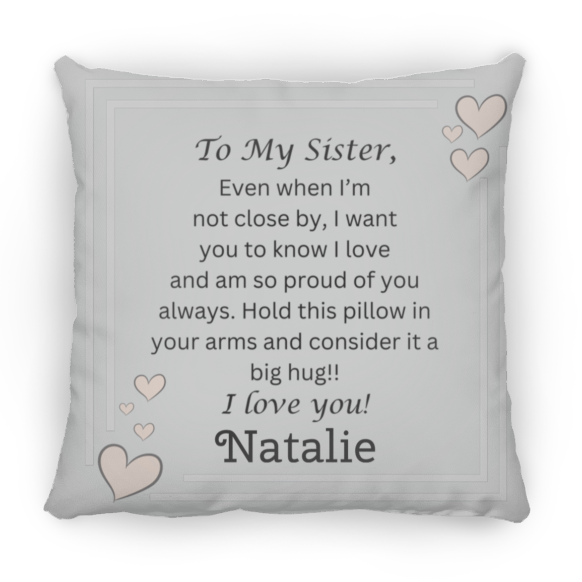 Sister Personalized -  Medium Square Pillow