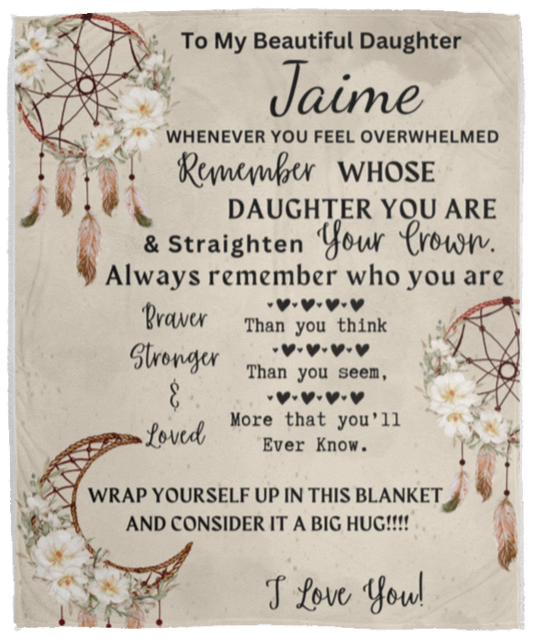 Daughter Dreamcatcher Personalized Blanket