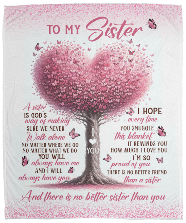 To My Sister Tree Blanket