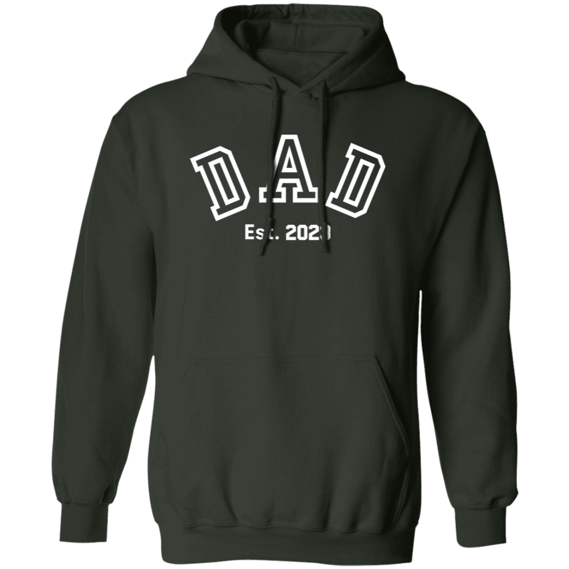 Dad Established White Letter Hoodie