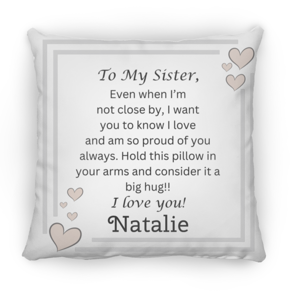 Sister Personalized -  Medium Square Pillow