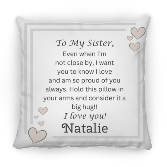 Sister Personalized -  Medium Square Pillow