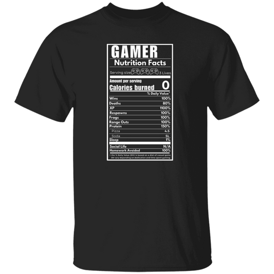 Gamer White Writing  T-Shirt