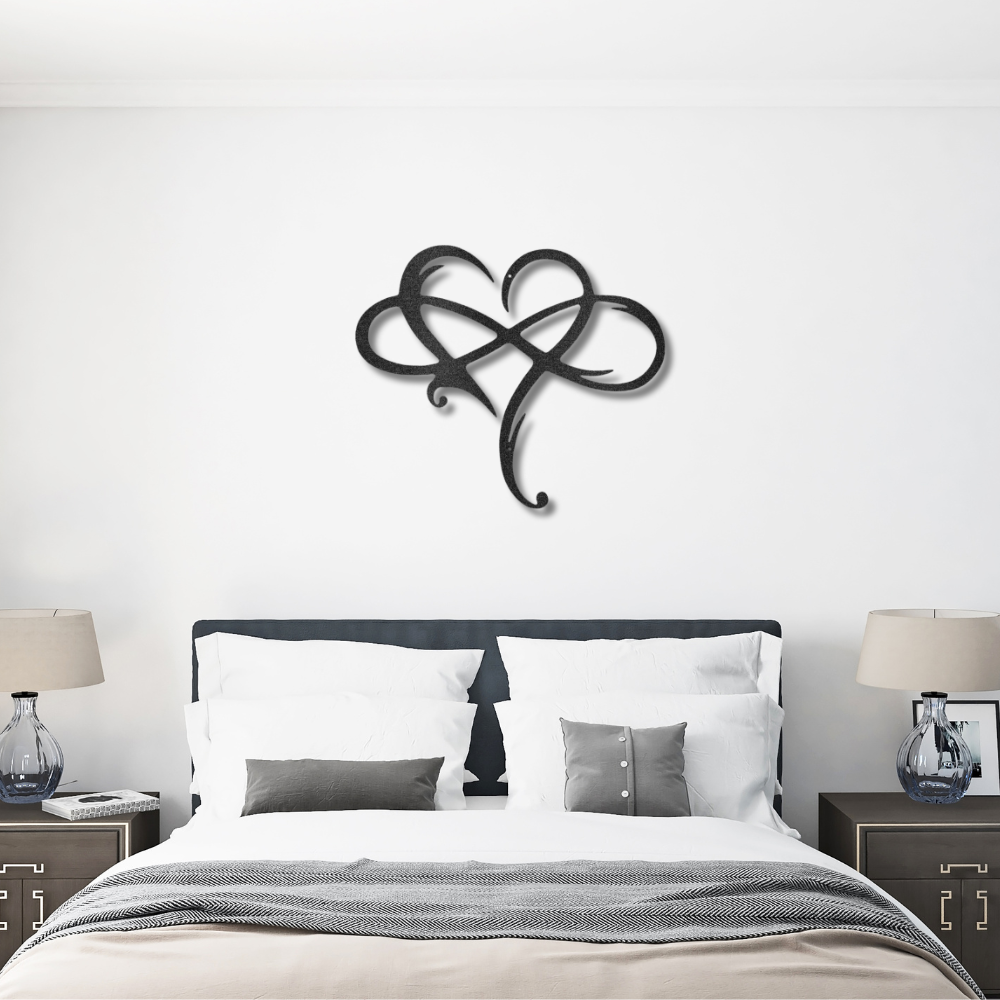 Infinity and Heart - Steel Sign