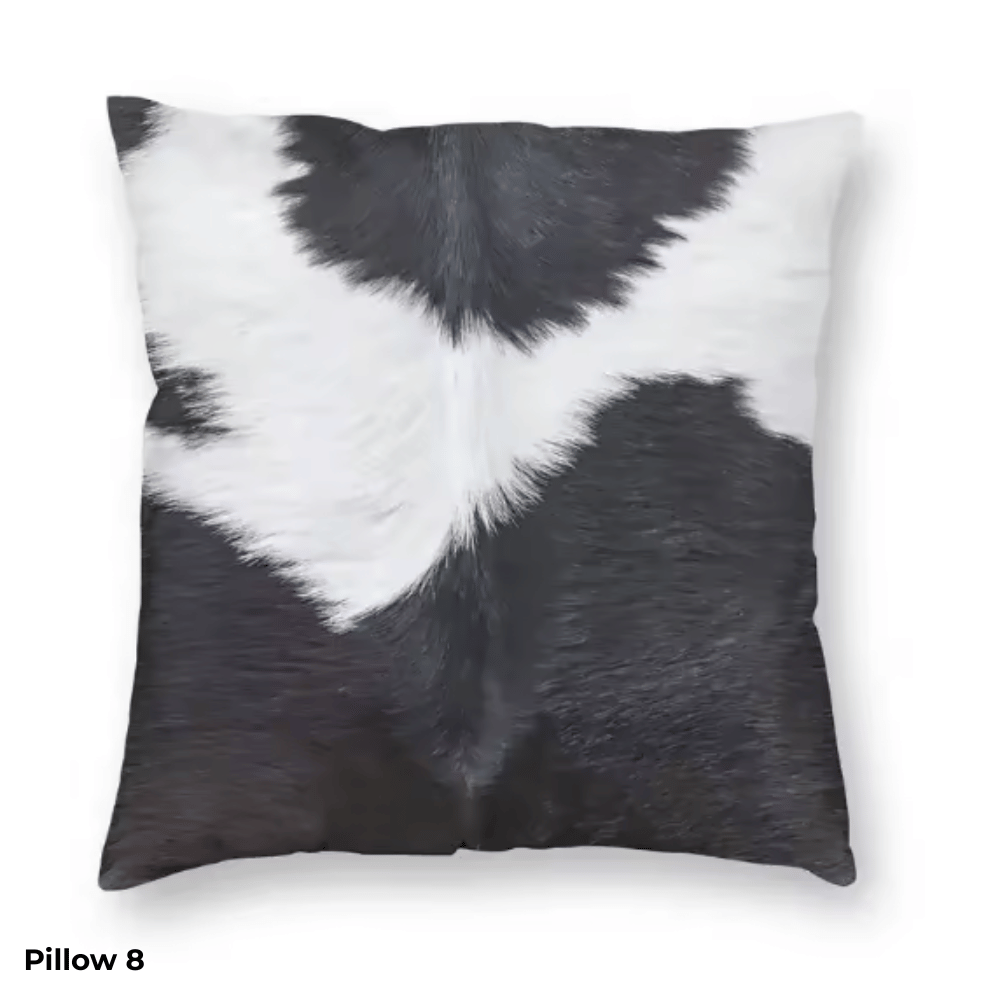 Rustic Faux Cowhide Pillow