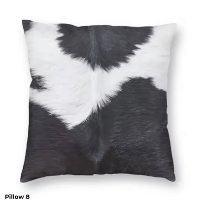 Rustic Faux Cowhide Pillow