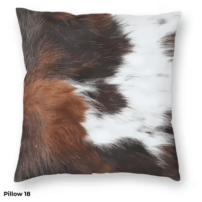 Rustic Faux Cowhide Pillow